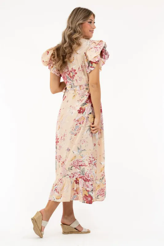 Aphrodite Dress Antique Creme/Rose